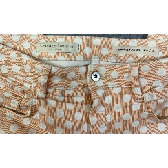 Anthropology Pilcro and the Letter Press Pants 31 Pink High-Rise Raw Hem - Picture 9 of 13